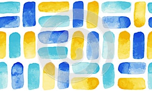 Watercolor vector brush strokes, smears seamless pattern photo